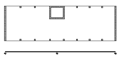 Figura 5.1 - Impalcato allungato con pareti